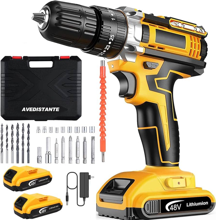 KIT TALADRO INALÁMBRICO 21V CON 2 BATERÍAS