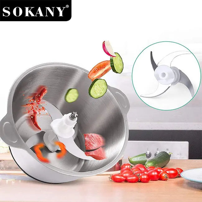 COMBO SOKANY — PROCESADOR 400W + AFILADOR — COCINA PROFESIONAL EN CASA