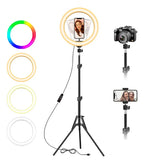 ARO DE LUZ RGB 12" CON TRÍPODE