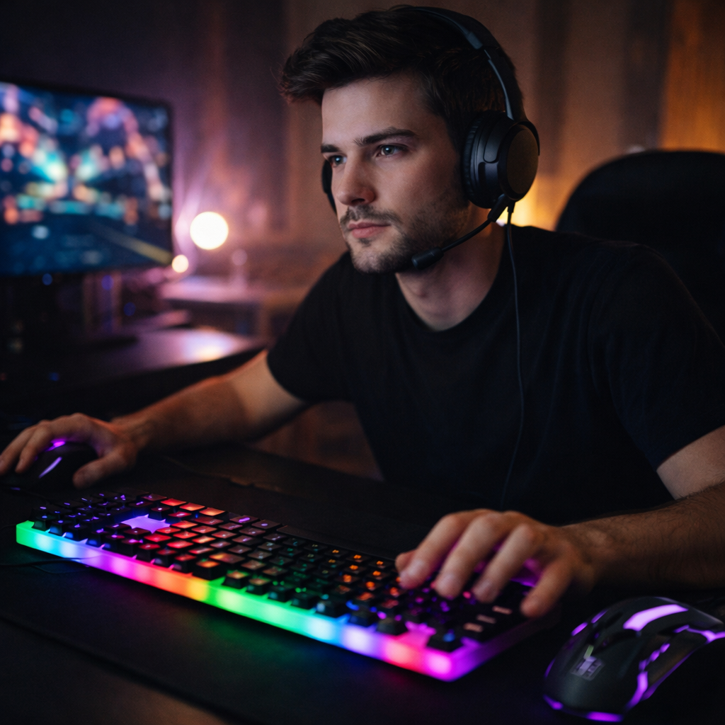 TECLADO Y MOUSE GAMER CON RETROILUMINACIÓN RGB