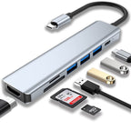 ADAPTADOR USB 8 EN 1 - HUB MULTIFUNCIÓN