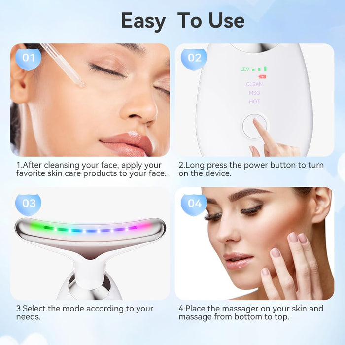 MASAJEADOR FACIAL CON LUCES LED