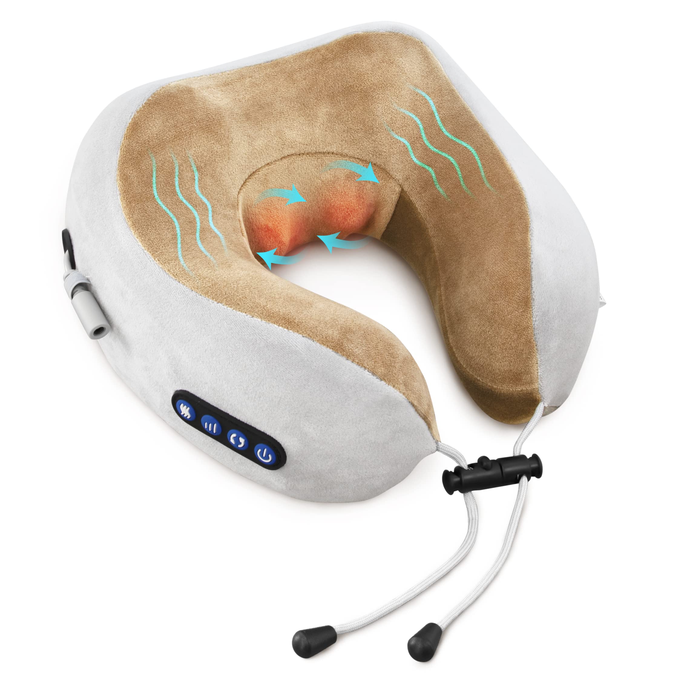 ALMOHADA CON MASAJEADOR CERVICAL, CALEFACCIÓN Y MEMORY FOAM