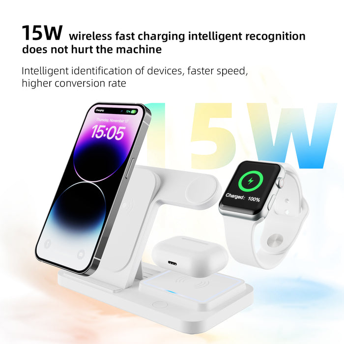 Estación de Carga Inalámbrica 3 en 1 - iPhone, Apple Watch y AirPods