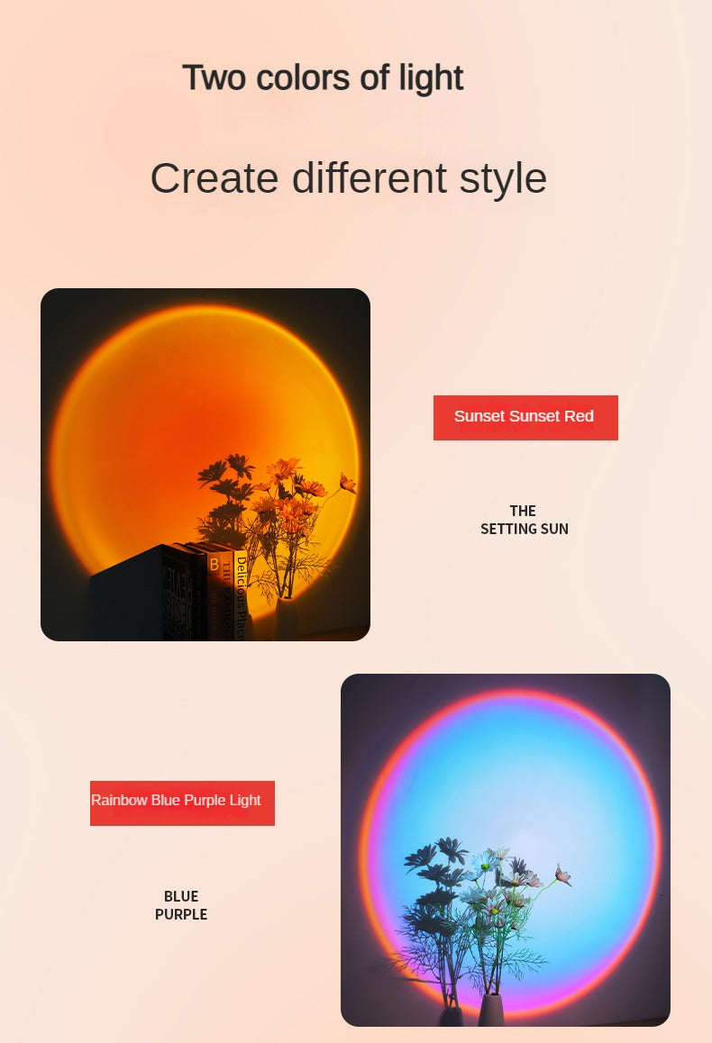 Lámpara de Pared Atardecer LED - Decoración + Luz Ambiental para Cualquier Espacio