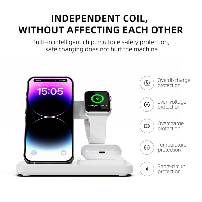 Estación de Carga Inalámbrica 3 en 1 - iPhone, Apple Watch y AirPods